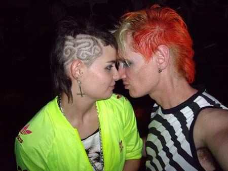 Twins, joined at the hair.
