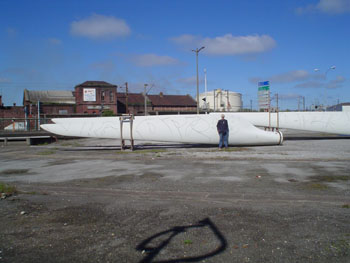axel by windmill blade